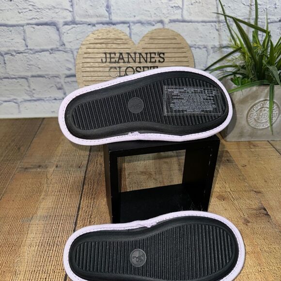 Victorias Secret Slippers Purple Pom Pom House Lounge Soft Shoes Size L 9-10 - Picture 9 of 9